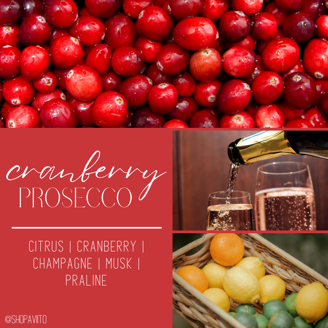 Cranberry Prosecco Wooden Wick Soy Candle