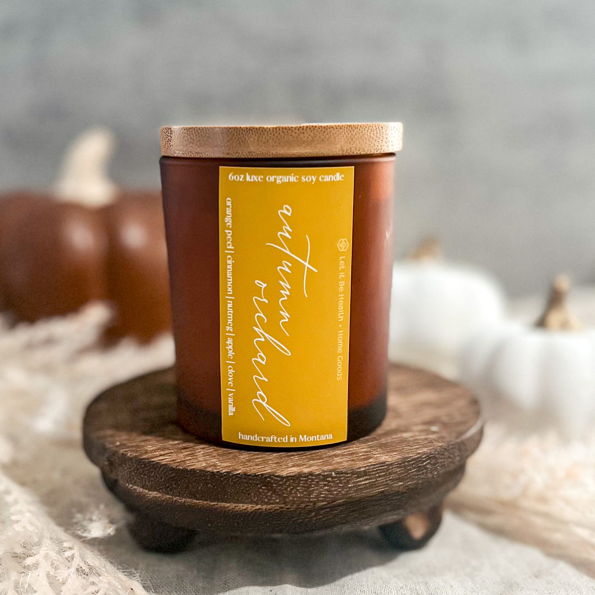 Autumn Orchard Wooden Wick Soy Candle