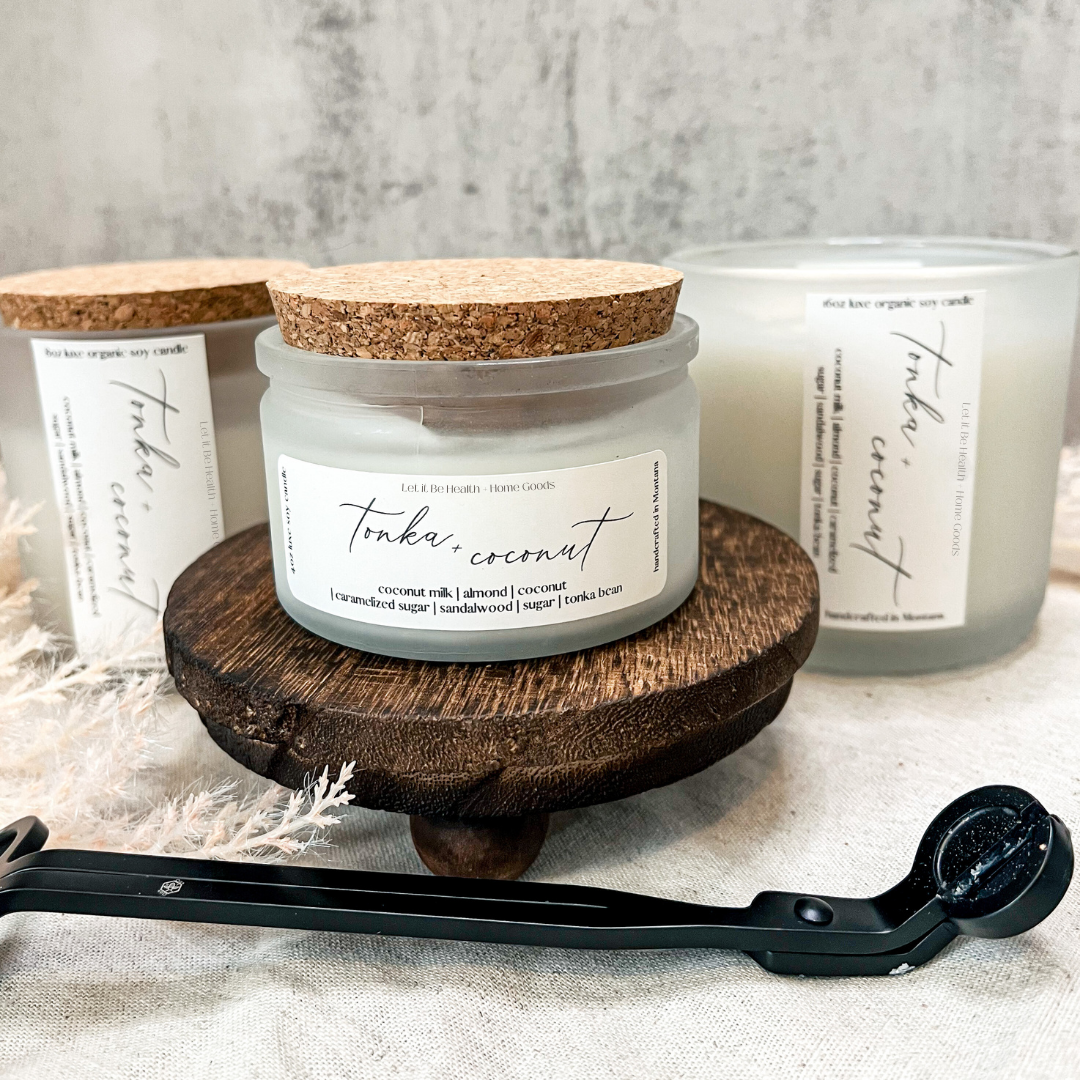 Tonka + Coconut - Wooden Wick Soy Candles