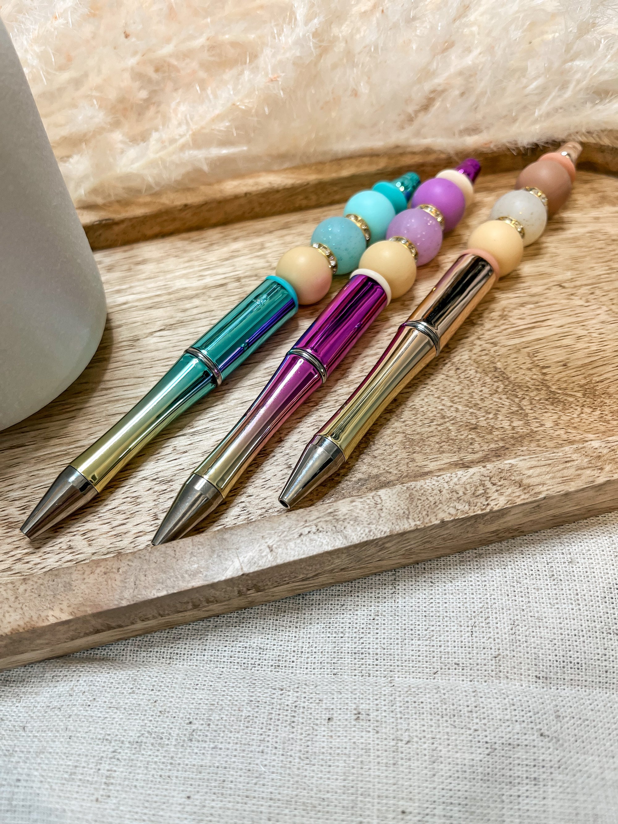 Rose Gold Ombre Beaded Pen